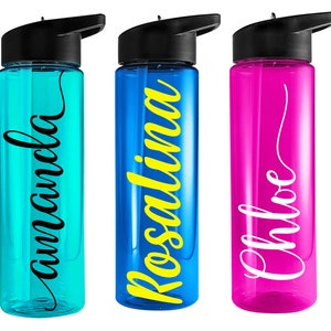 Be Burgundy Kids Water Bottle, Personalized Water Bottle with Straw Lid &  Engraved Name - 18 Oz - 20 Icons, 20 Font, 8 Colors - Teen Girl Gifts,  Gifts