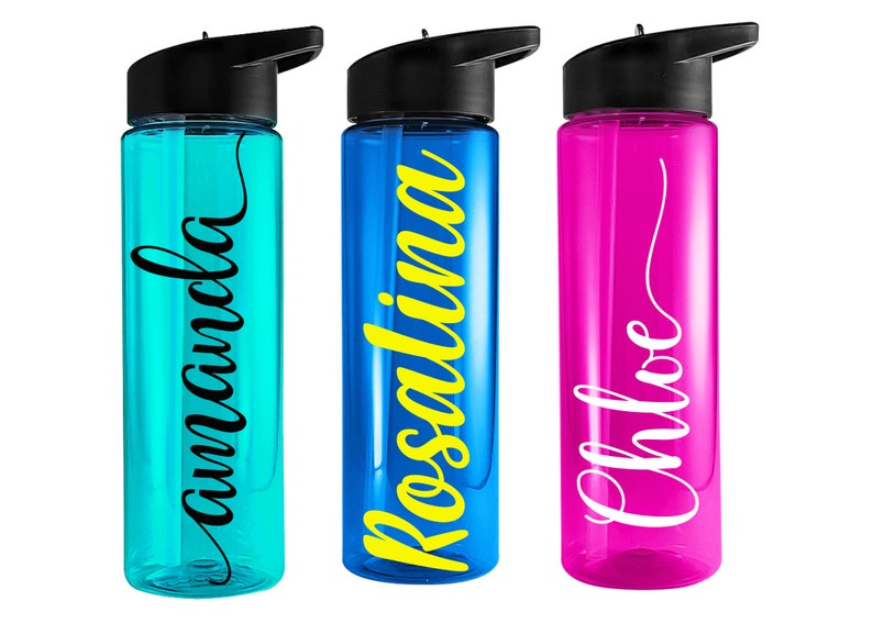 Personalized Water Bottle Custom Water Bottle Waterbottle with Name Teen Gifts Girls Name Tumbler Girls Party Favors 24 oz tumbler image 1