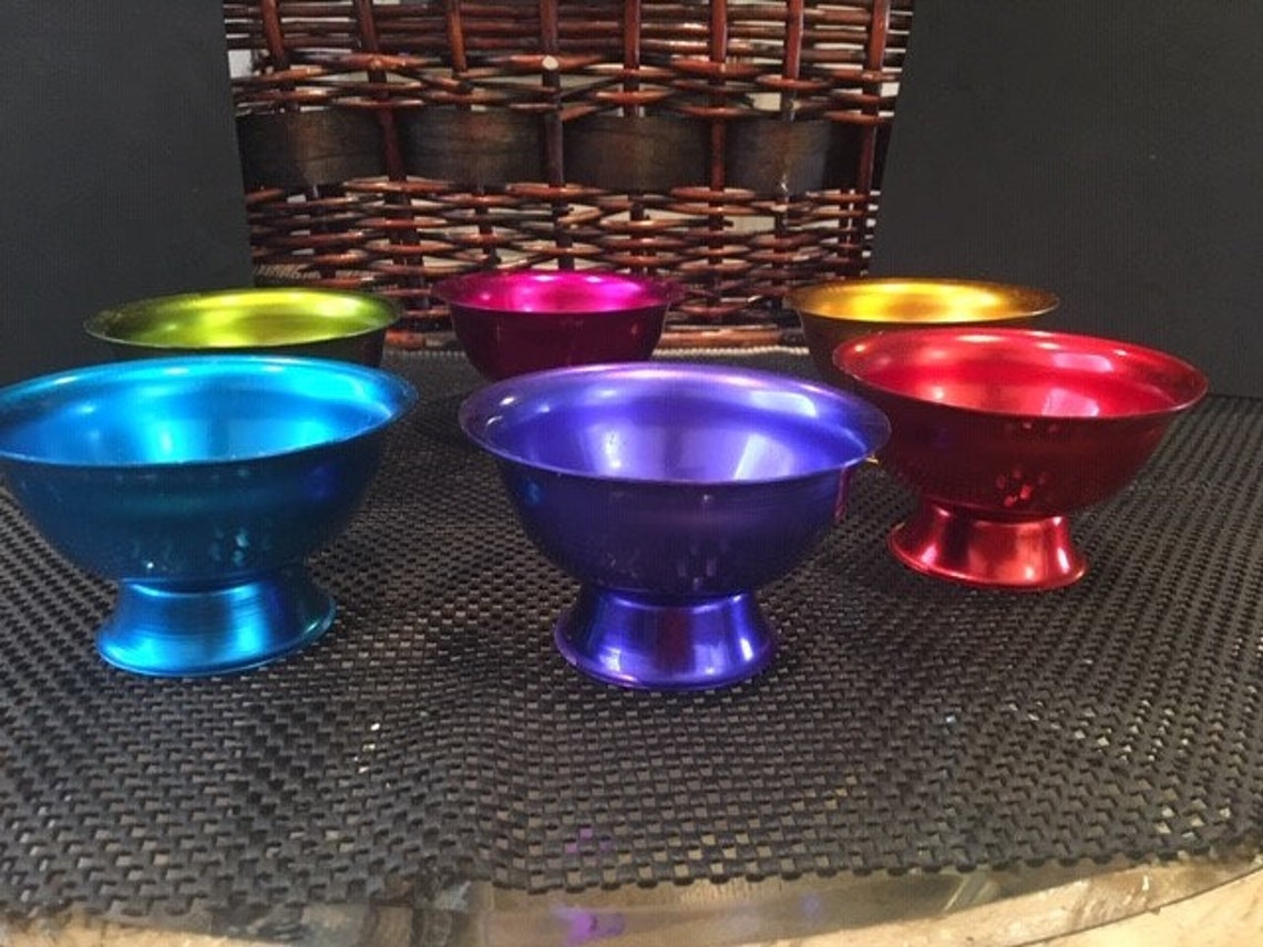 Rainbow bowls set of 6 Etsy