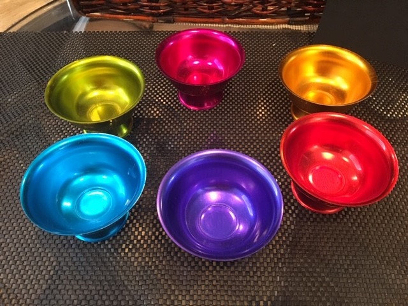 Rainbow bowls set of 6 Etsy