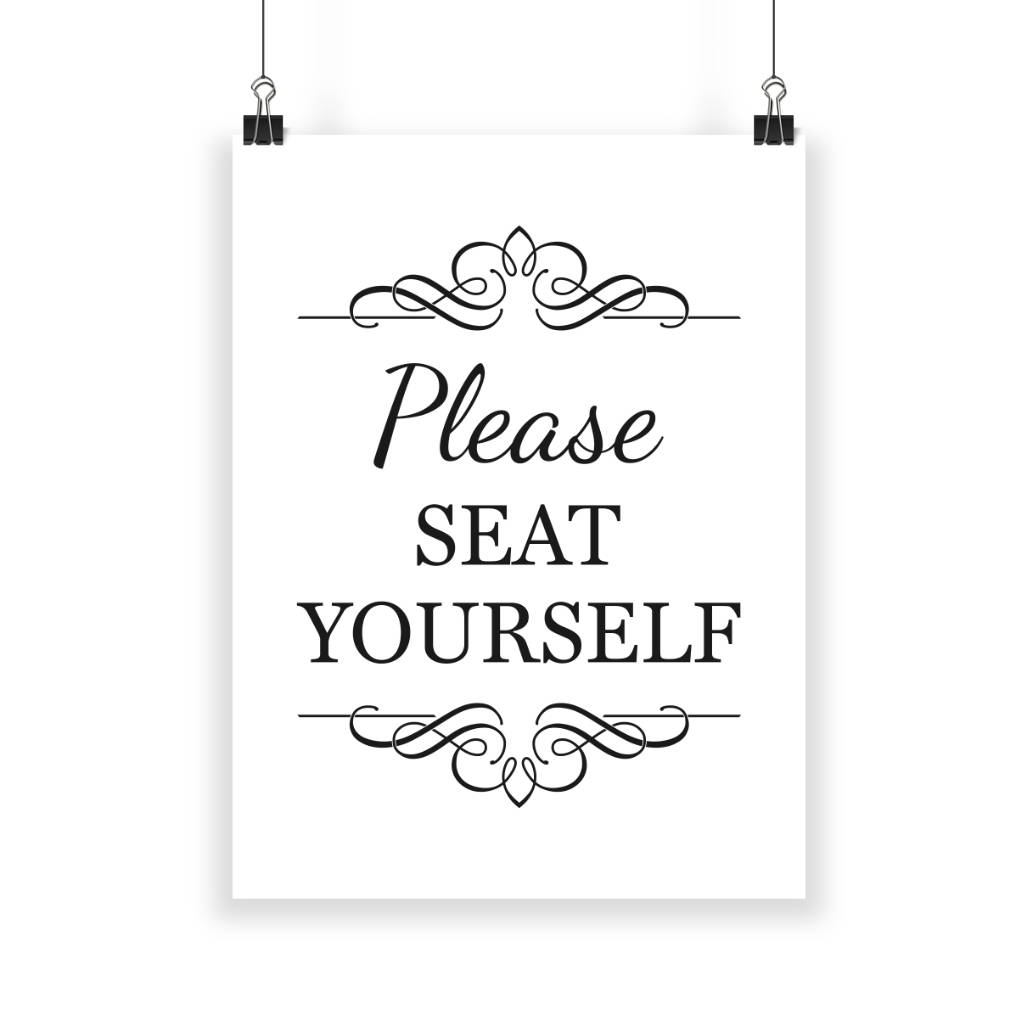 Please Seat Yourself Bathroom Sign Seat Yourself Sign Funny Etsy