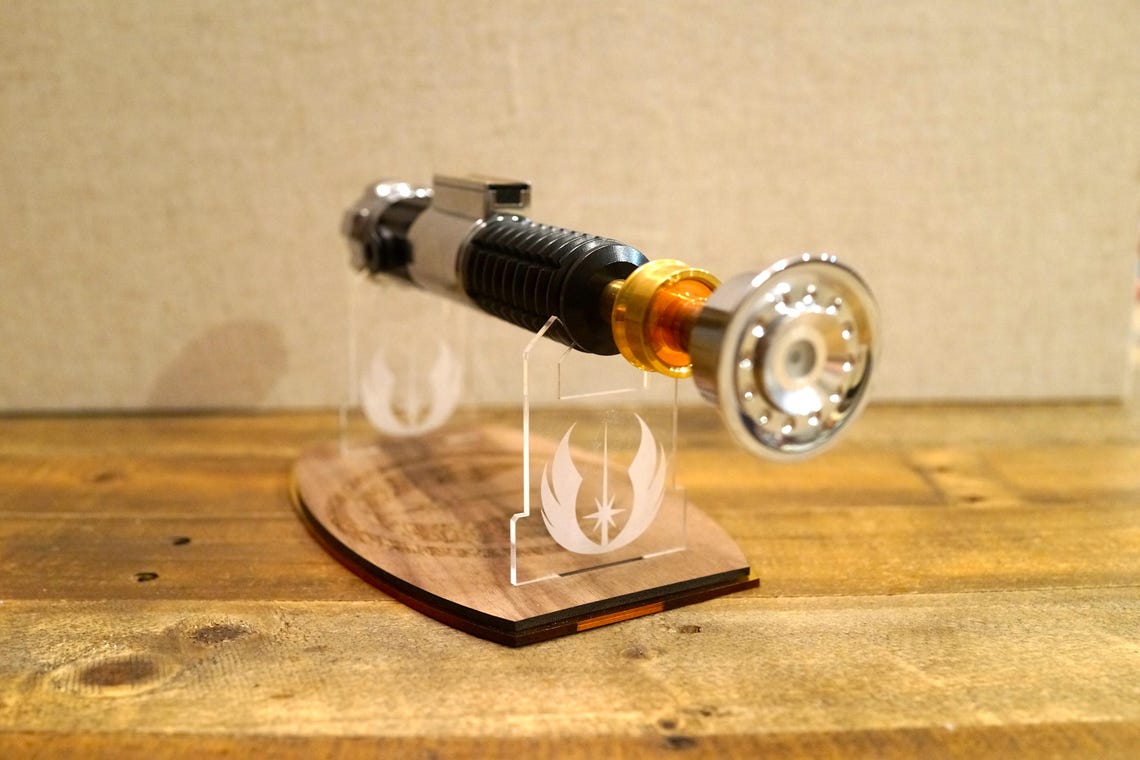 Jedi Wood Custom Lightsaber Display Stand Etsy