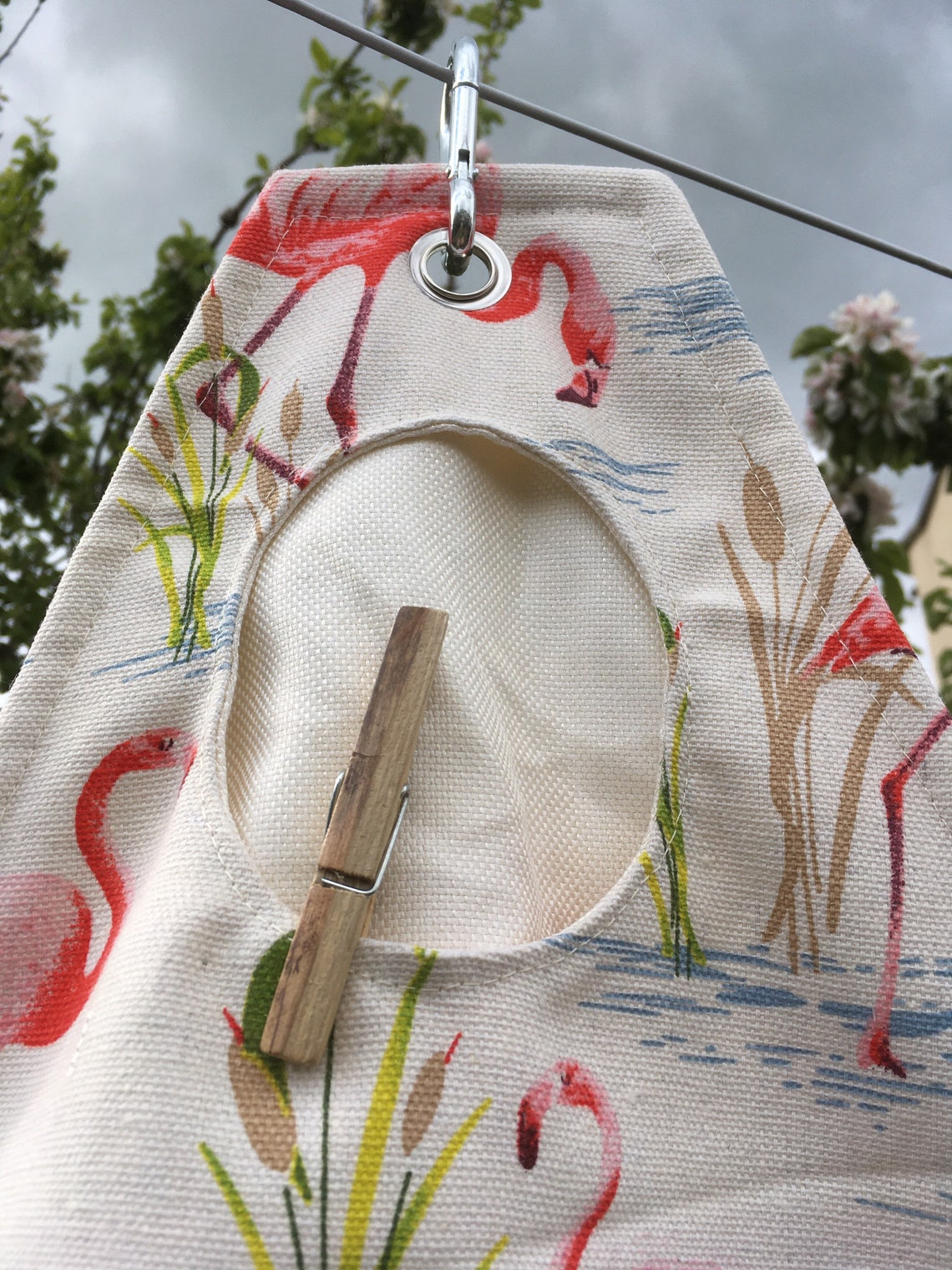 Pegbag Modern Style, Handmade From Cotton and Canvas. Fully Lined With