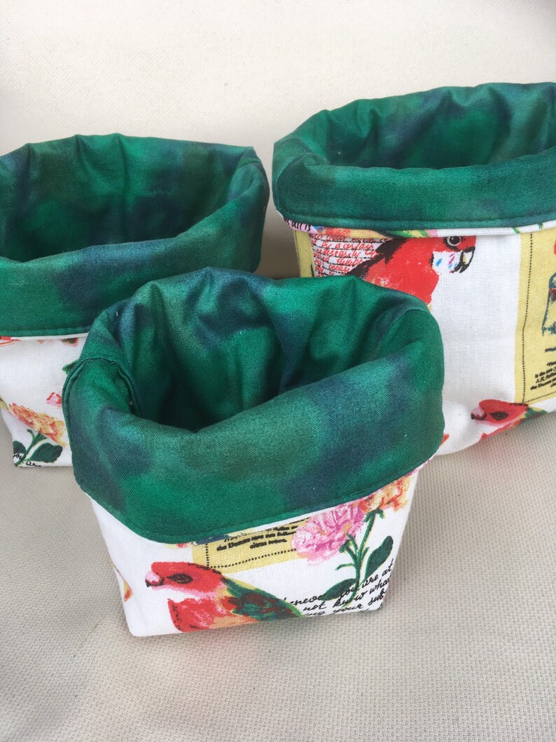 Contenedores de almacenamiento de tela completamente | Etsy