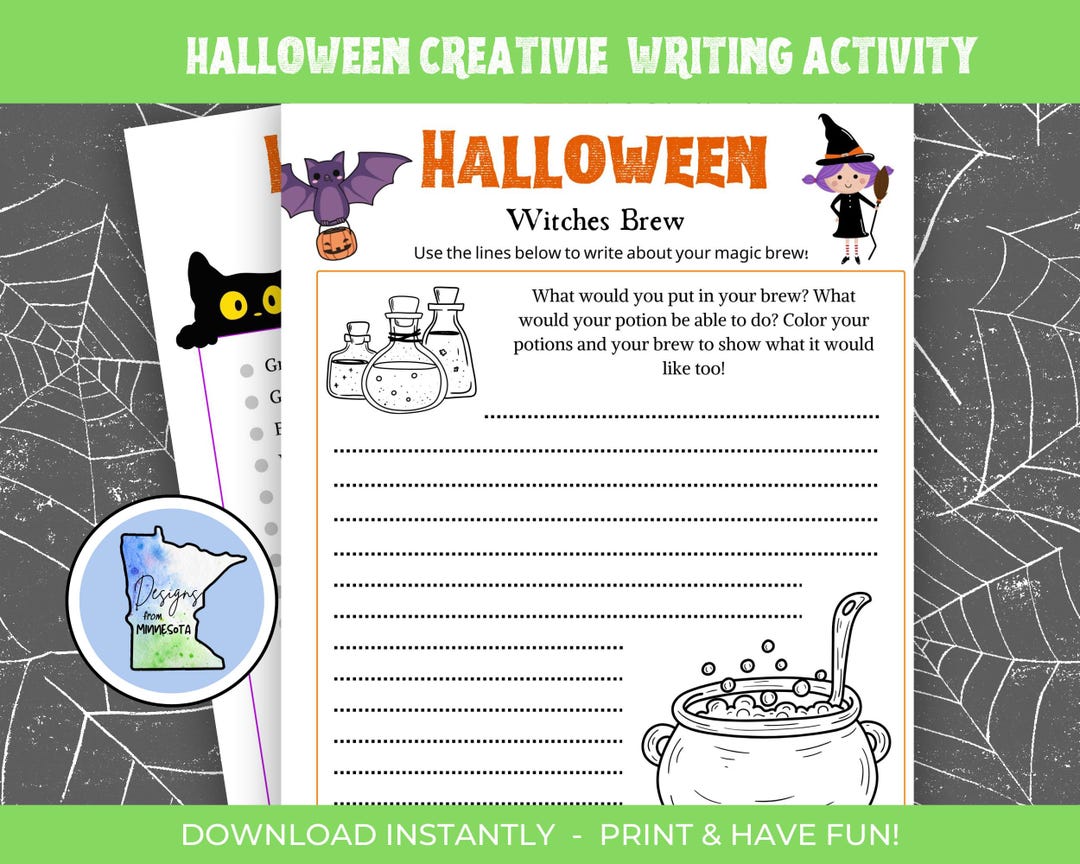 Halloween Creative Writing Bundle for Kids: Party Activity, Teacher ...