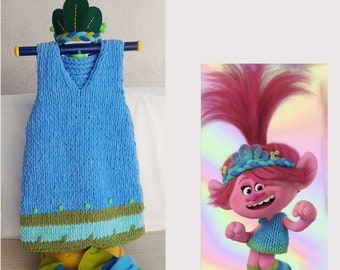 Handmade Princess Poppy costume, Trolls Band Together outfit for birthday party