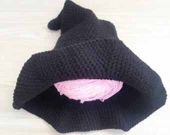 Baby witch hat, Handmade crochet wizard hat