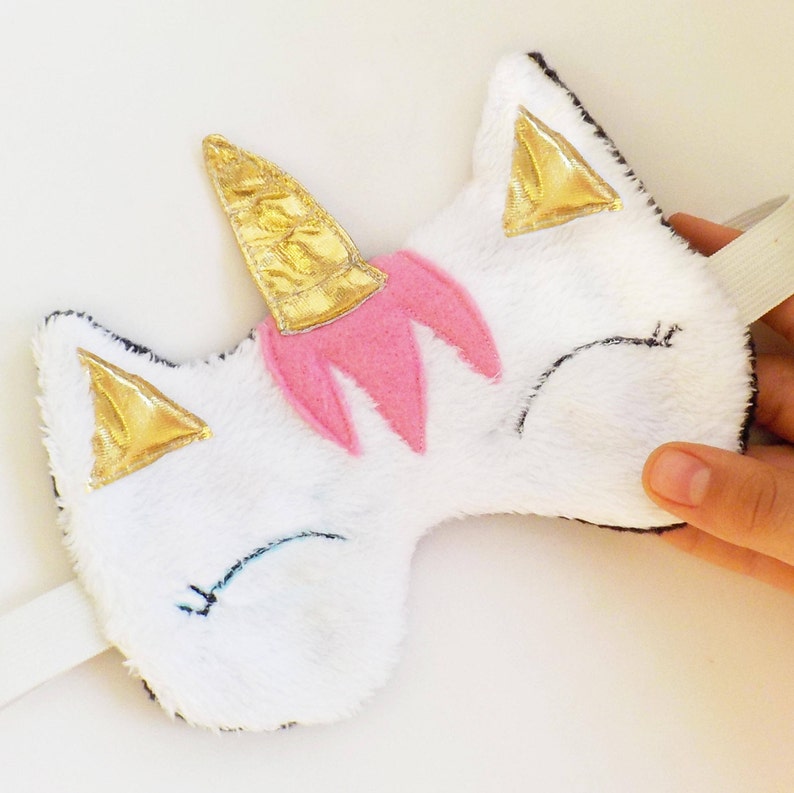 Unicorn sleep mask for girl women Handmade eye mask