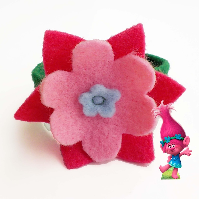 Princess Poppy pillowcase dress and Hug time bracelet, Poppy trolls costume image 2