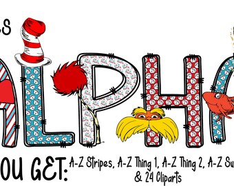 dr seuss alphabet etsy