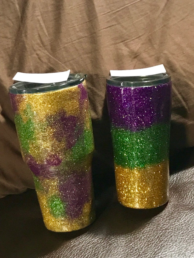 30oz. Mardi Gras Glitter Tumbler Etsy