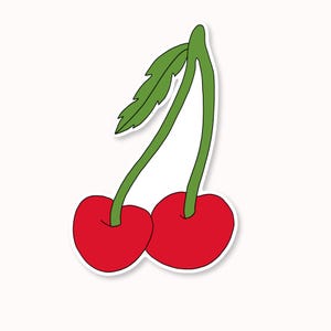 Cherry Sticker / 2” x 3”