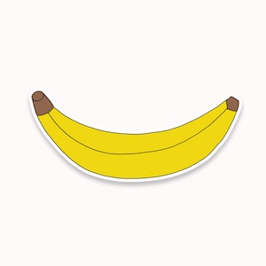 Autocollant banane / 1,4 po. x 3 po.