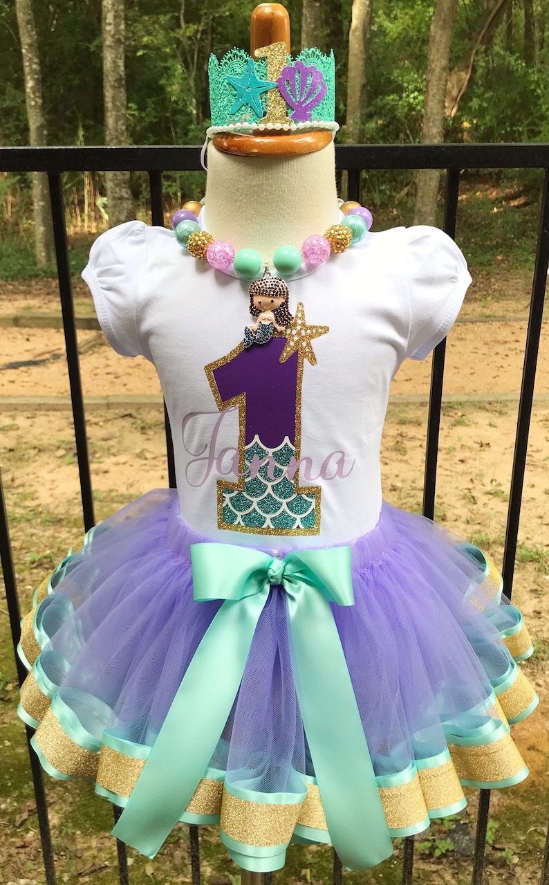 Mermaid themed birthday outfit Mermaid birthday shirt Mermaid tutu Mermaid birthday Mermaid birthday outfit