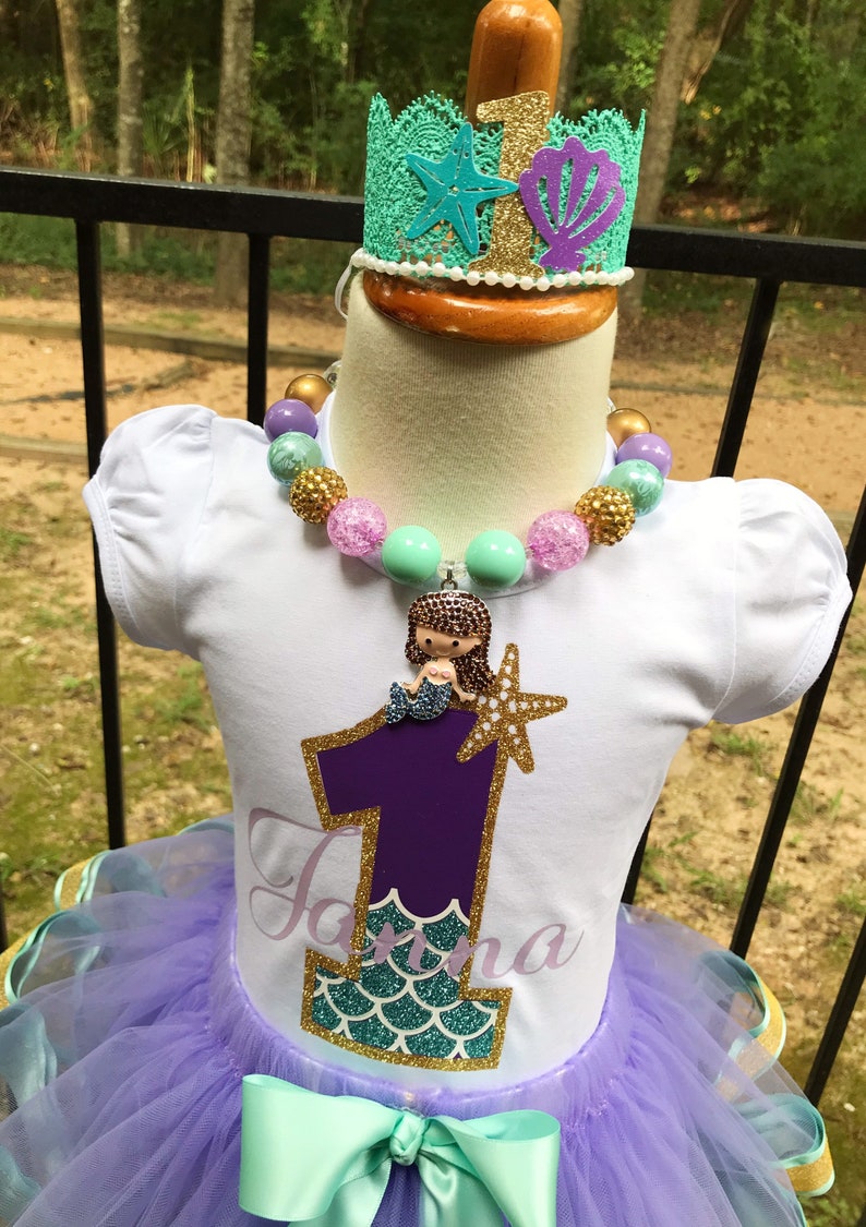 Mermaid themed birthday outfit Mermaid birthday shirt Mermaid tutu Mermaid birthday Mermaid birthday outfit