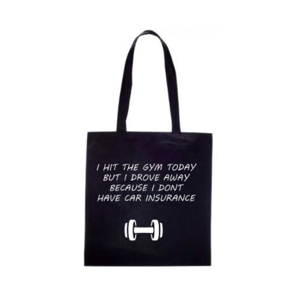 black gym tote bag