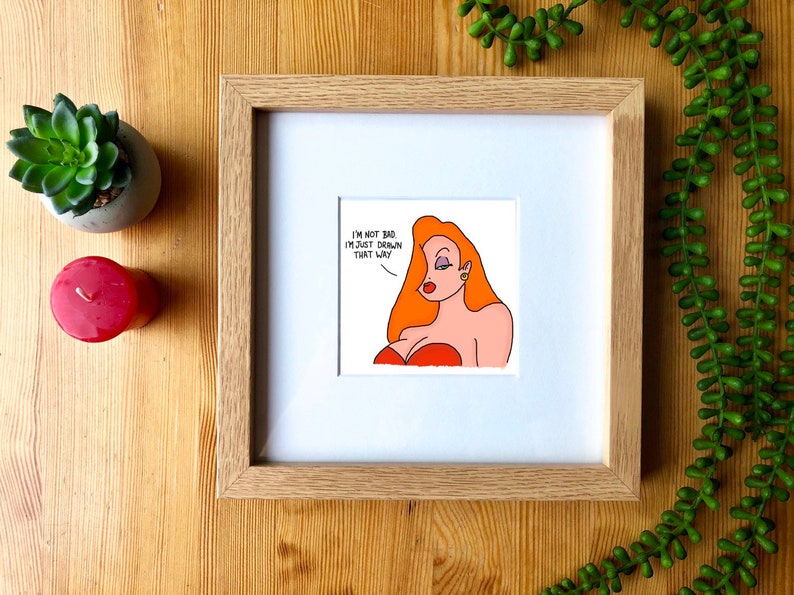 Jessica Rabbit Art Im Not Bad Im Just Drawn That Etsy