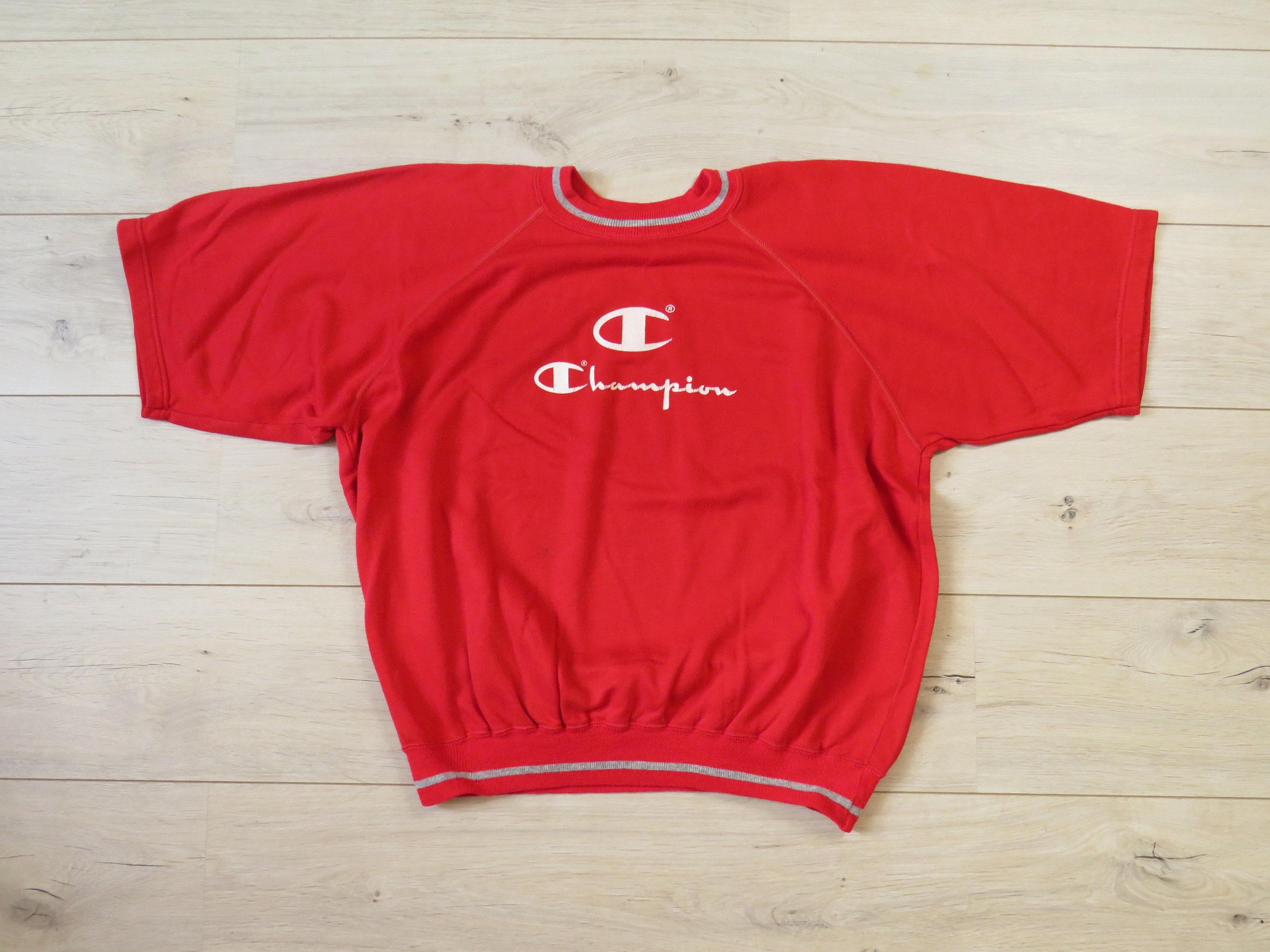 80s CHAMPION Sweatshirt Short Sleeves size XL | Etsy