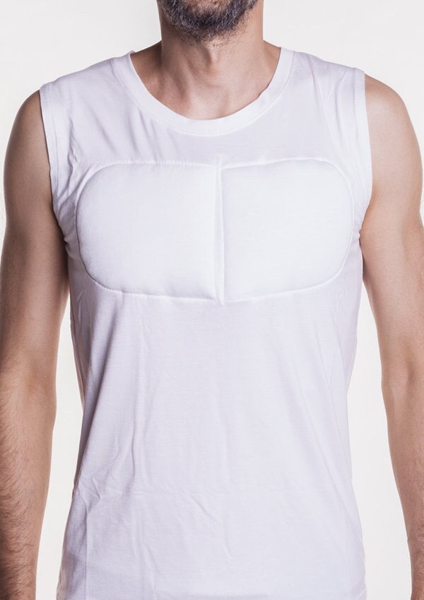 padded fake muscle shirt