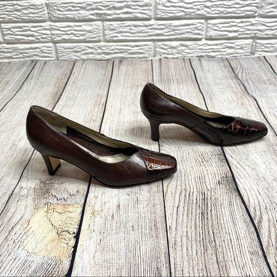 Vintage Ros Hommerson Brown Turtle Shell Heels - image 3