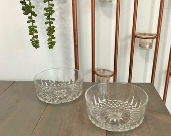 Vintage Arcoroc France Glass Nut Bowls Midcentury