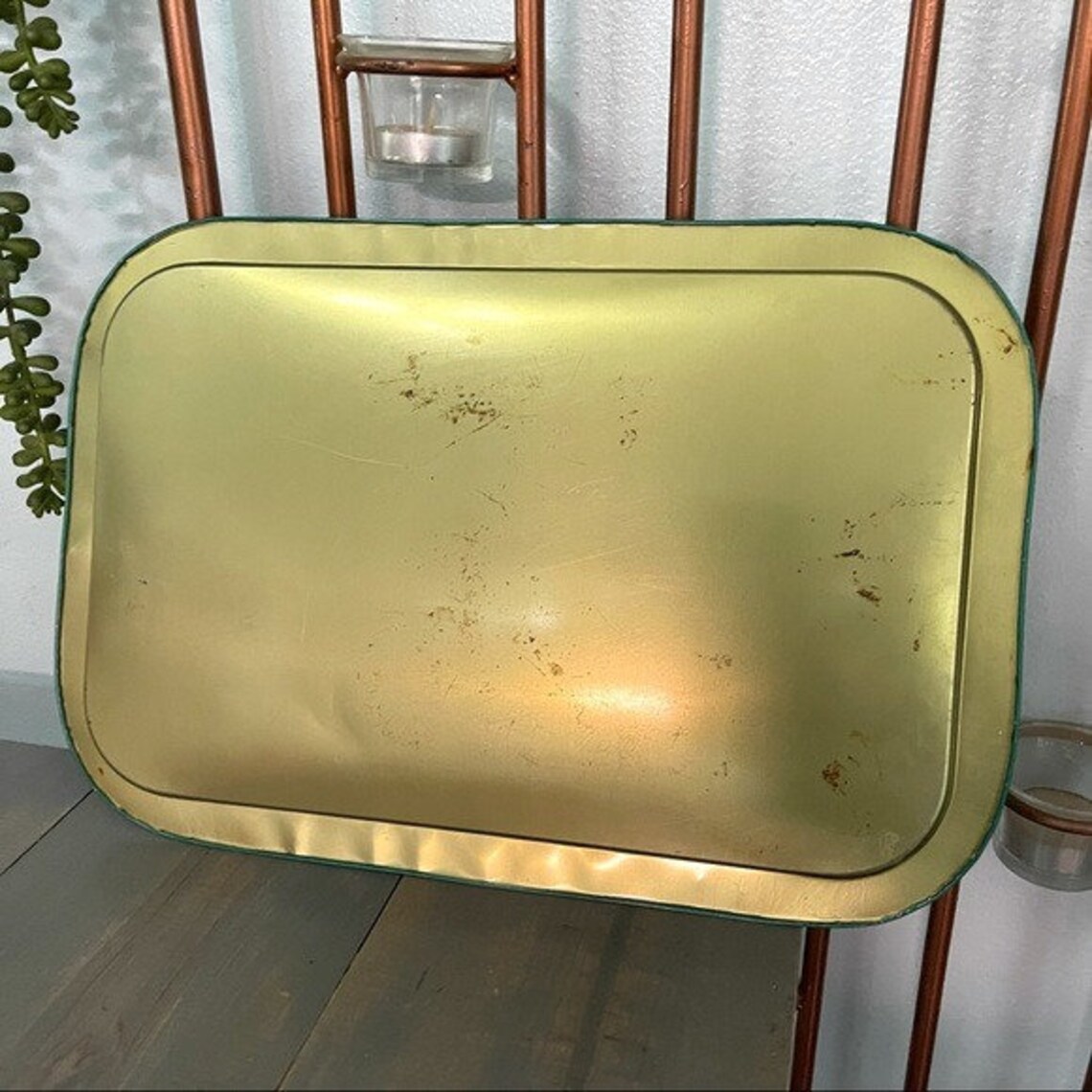Vintage Decorative Metal Tin TV Tray Lap Tray Etsy