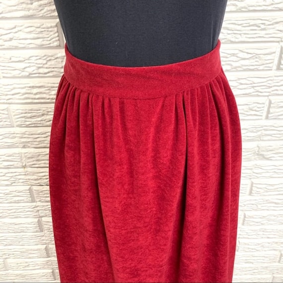 Vintage Burgundy Maxi Skirt - image 3