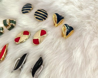 Lot De 6 Paires De Boucles D'oreilles à Pinces Vintage - Occasion, état D'usage