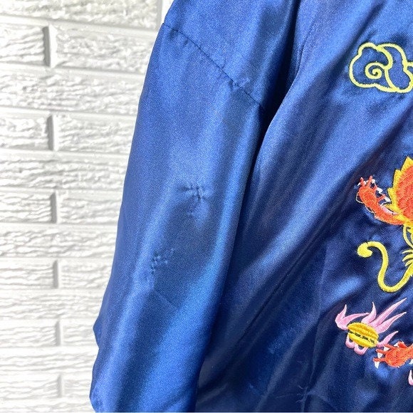 Embroidered Dragon Satin Robe main image 1