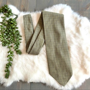 Vintage La Vita de Moda Tie Necktie Silk Chevron