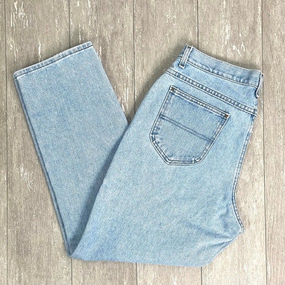 Vintage Riders Light Blue High Waisted Denim Mom Jeans Size 14P Etsy UK