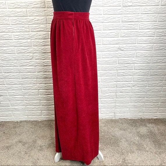 Vintage Burgundy Maxi Skirt - image 5