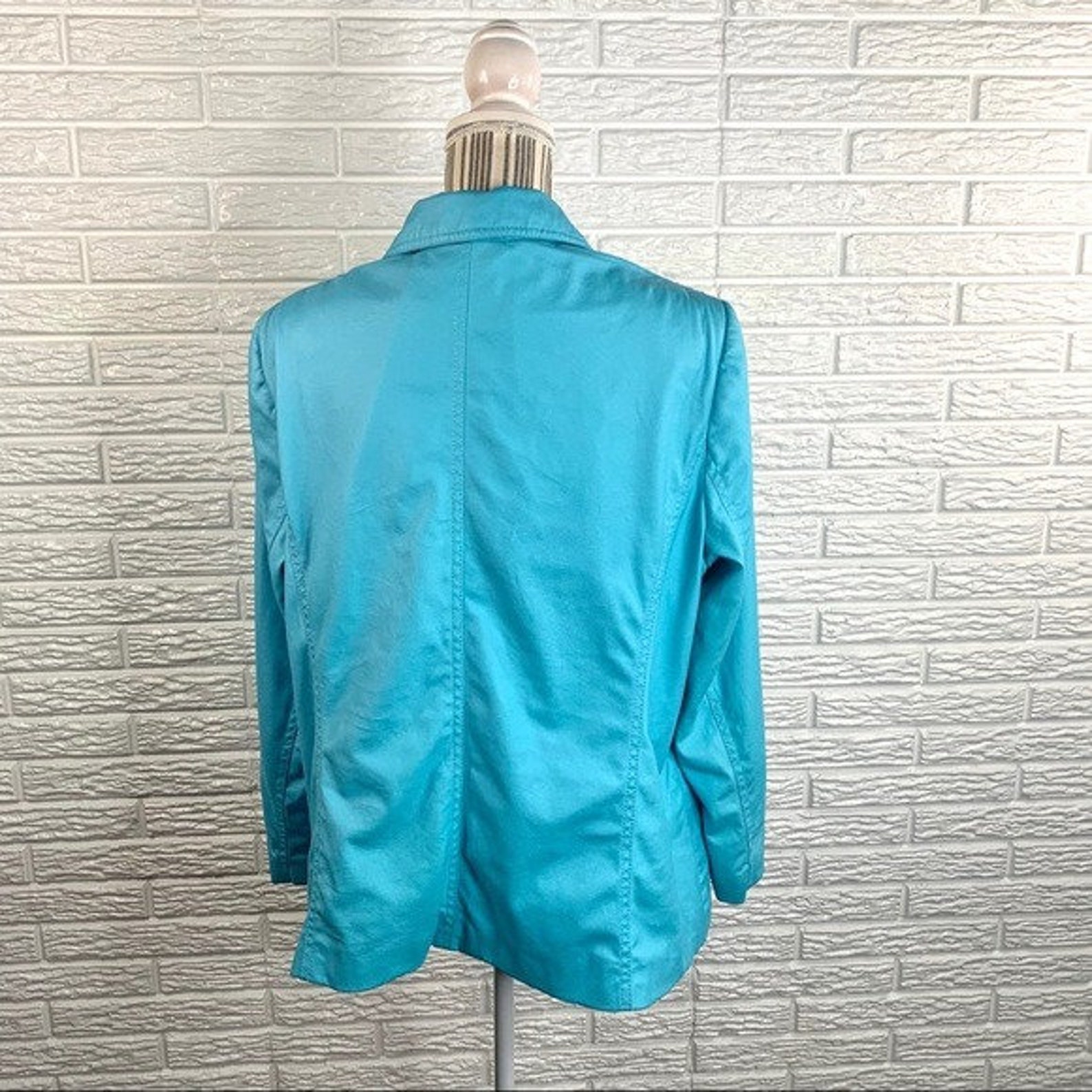 Vintage Tanjay Blue Faux Leather Jacket - Etsy