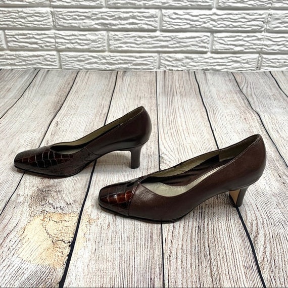 Vintage Ros Hommerson Brown Turtle Shell Heels - image 4