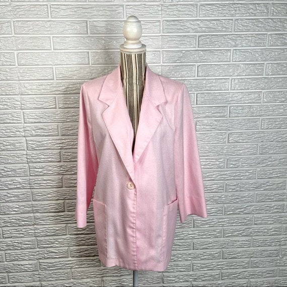 Vintage Modern Essentials Light Pink Blazer Jacket Sh… Gem