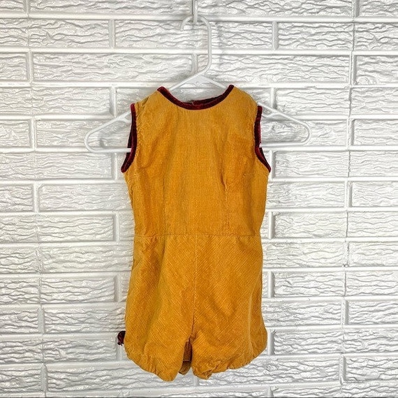 Vintage Mustard Yellow Corduroy Romper Gem