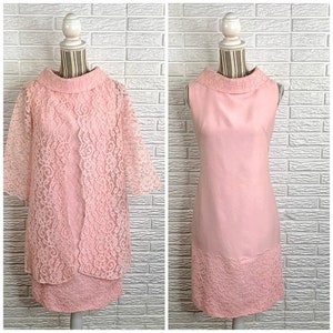Vintage Miss Theme Pink Dress and Lace Jacket Set