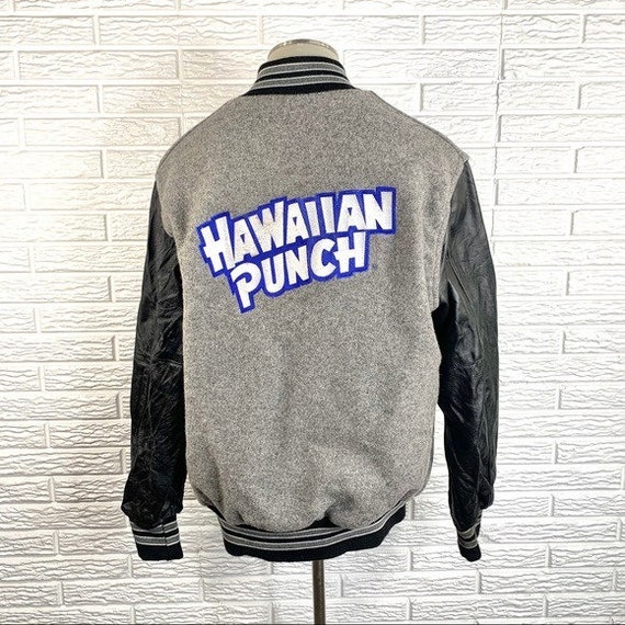 Vtg 90s Hawaiian Punch Lettermans Bomber Jacket