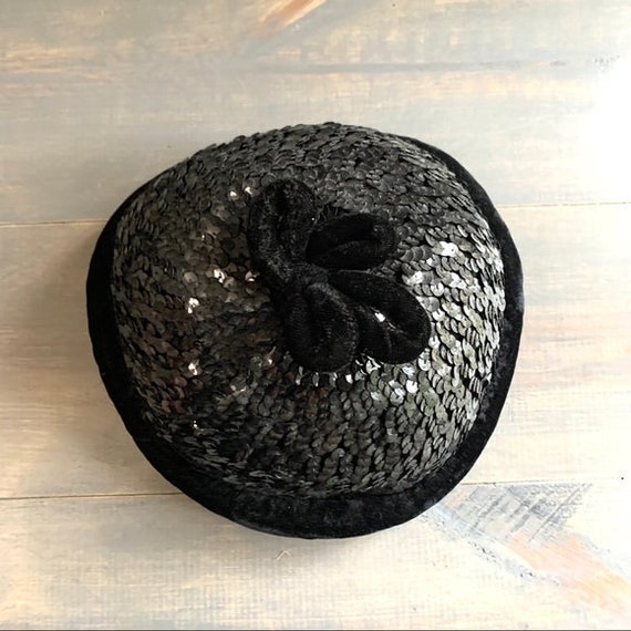 Vintage 50s Glenover Henry Pollak Sequined Hat - image 6