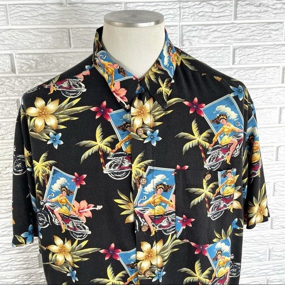 Vintage NorthCrest Hawaiian Print Button Up Shirt… - image 2