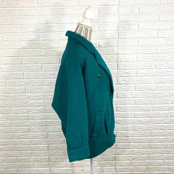 Vintage 80s Braetan Green Wool Coat - Etsy