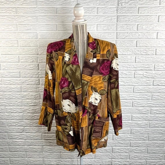 Vintage Barrie Stephens Multicolored Floral Blazer