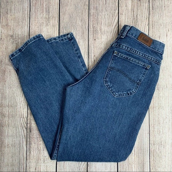 Vintage Lee Blue High Waist Tapered Leg Mom Jeans | Etsy