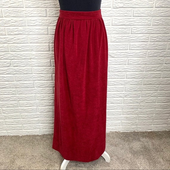 Vintage Burgundy Maxi Skirt - image 6