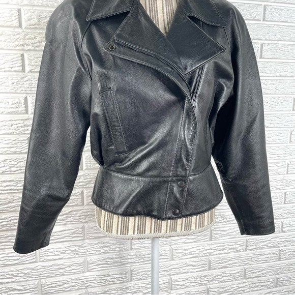 Vintage 80s Michael Hoban North Beach Black Leather - Etsy