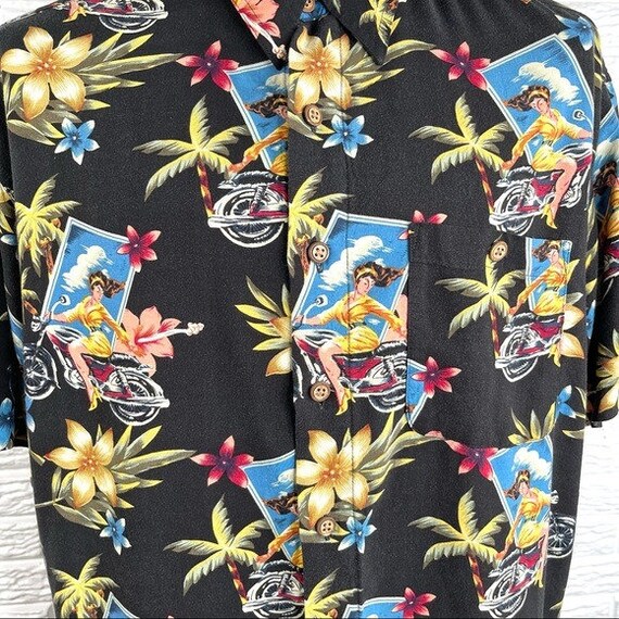 Vintage NorthCrest Hawaiian Print Button Up Shirt… - image 3