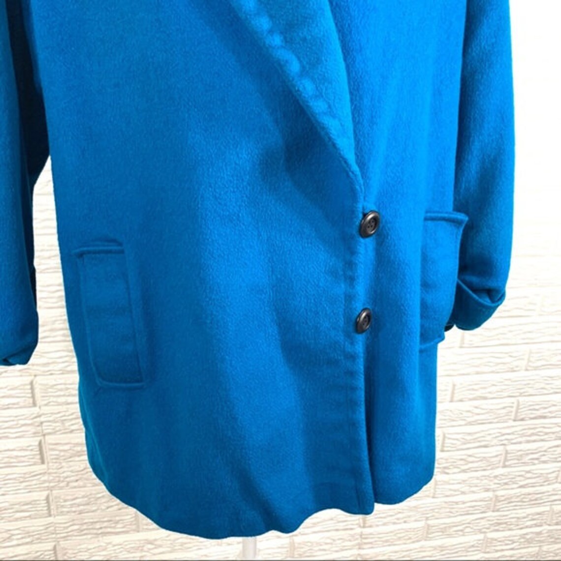 Vintage Panache Teal Blue Wool Coat - Etsy