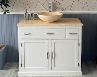 Marble Top Bathroom Cabinet - Etsy UK
