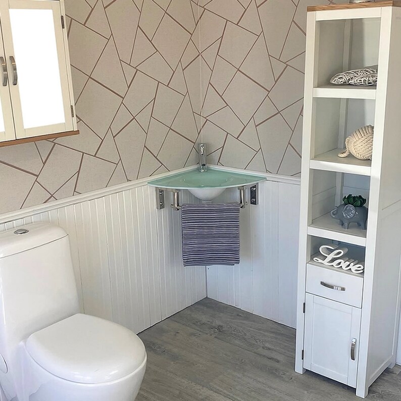 Corner Glass Bathroom Basin Sink Cloakroom Bowl With Tap & Etsy UK