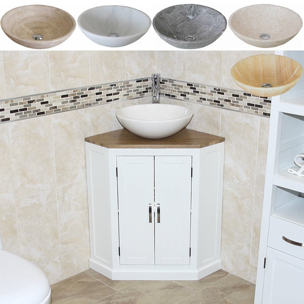 White corner sale vanity